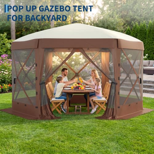 Garvee 12x12 Pop Up Gazebo Review: Hexagonal Screen Tent with Side Panels image 25