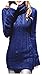 v28 Women Polo Neck Turtleneck Knit Stretchable Elasticity Long Slim Sweater (S,Blue)