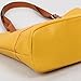 Retro Fashion Women's Tote PU Leather Shoulder Bag Handbag Shopper (Candy Color/Yellow)