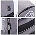 Anime Anti-Theft Backpack, Luminous School Bag, Waterproof Laptop Backpack with USB Charging Port, Unisex 15.6 Inch College Daypack, Grey