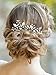 Yean Leaf Bridal Hair Pins Pearl Wedding Hair Clips Bride Hair Accessories for Women and Girls (Set of 2) (Gold)