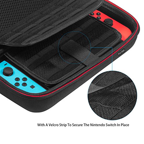 Carrying-Case-for-Nintendo-Switch-Keten-Switch-Case-with-19-Game-Cartridges-Upgraded-Protective-Portable-Hard-Shell-Carry-Case-Pouch-for-Nintendo-Console-Accessories-Black