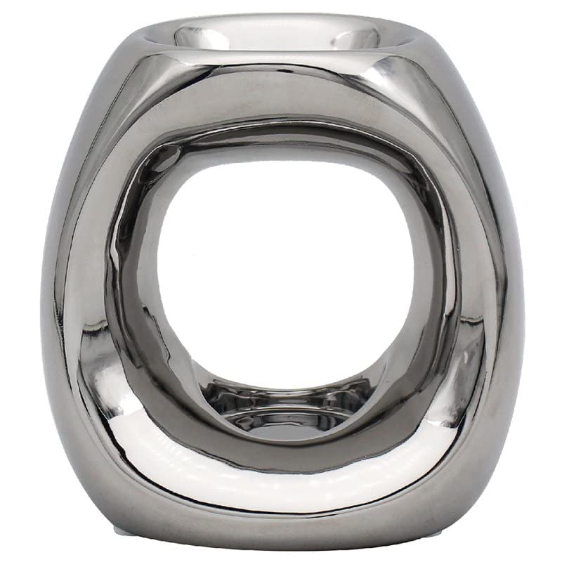 Wax/Oil Warmer | Silver Oval | 1 Piece - 14x10x15 cm