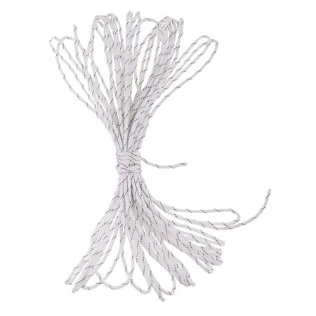 Prettyia 15mx4mm Tent Guy Rope Reflective Camping Tent Guide Rope Guy Line Nylon Cord