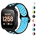 NANW Bands Compatible with Fitbit Versa/Versa 2/Versa Lite Small Large, Soft Silicone Replacement Band for Versa/Versa 2, Air Hole Wristband Strap for Women Men
