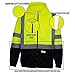 H9012 Men's ANSI Class 3 High Visibility Sweatshirt, Full Zip Hooded, Black Bottom (3XL)