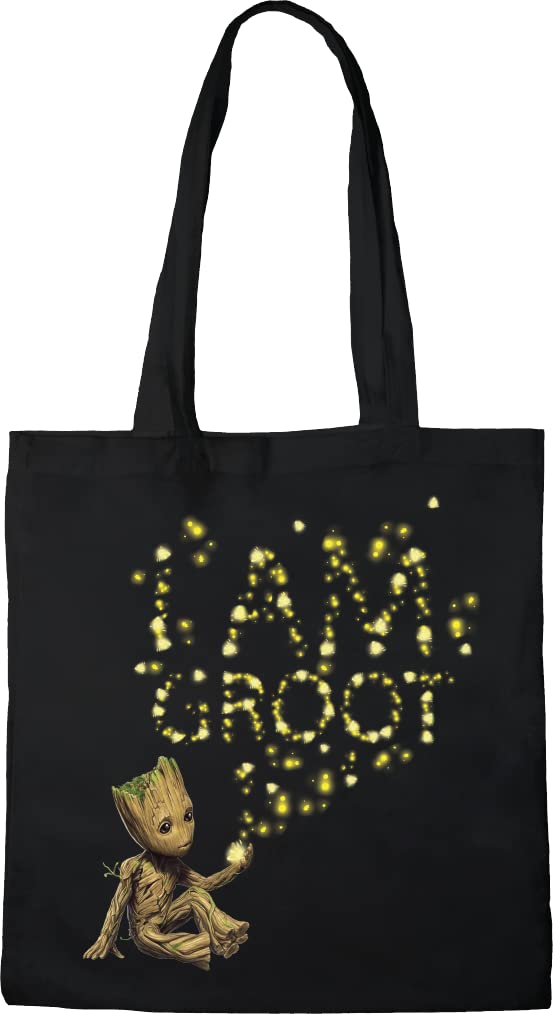 MARVEL TOTE BAG I AM GROOT, REFERENCE: BWGUGAMBB001, BLACK, 38 X 40 CM, Black, One Size, Utility