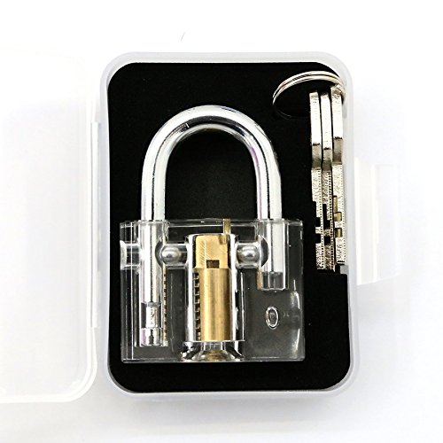 Suoyigou Training lock Professional Cutaway Inside view of Practice Keyed locks Training Skill Pick for Locksmith (Blade Lock) - Thumbnail 4