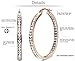 Jstyle 2Pcs Stainless Steel Hoop Earring for Women Girls CZ Earrings Set,35MM