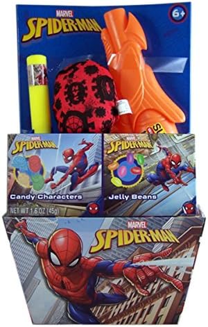 Marvel Spiderman Easter with Jelly Beans, Candy Characters, and Toys, 1.6 oz