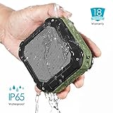 CRDC Life Waterproof IP65 Bluetooth 4.0 Speaker Outdoor Portable Wireless A2DP Sport MP3 Music Phone Speaker, Olive