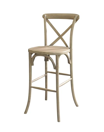 Amazon Com Pre Sales 1120 Lucca X Back Wood Bar Stool Natural
