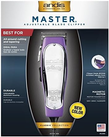 ANDIS PROFESSIONAL MASTER ADJUSTABLE BLADE TRIMMER CLIPPER #12385 (GRAPE)