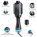 Hair Dryer Brush - Multifunctional Electric Hot Air Round Brush Blow Dryer - One Step Negative Ions Hair Brush Dryer Straightener & Styler Reduce Frizz and Static (Blue)
