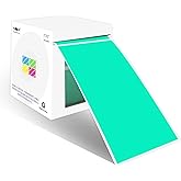 PARLAIM 3 X 5 Inch Rectangle Adhesive Color Coding Stickers,Square Aqua Inventory Stickers -250 Per Dispenser Box