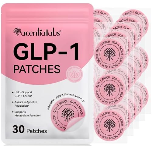 GLP-1 Patches with Pomegranate, Cinnamon, Natural Ingredients GLP1 Patch, 30 Count, 8-Hour Duration