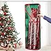 ZOBER Premium Underbed Wrap Storage Bag – 360 Swivel Hook for Hanging GiftWrap Organizer, Side Pockets for Holiday Wrapping Paper Storage Ribbons Bows Etc Fits Upto 20 Standard Rolls 40” Long
