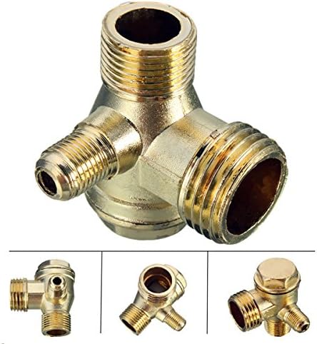 90 Degree Brass Copper Male Threaded Check Valve Connector Tool for Air Compressor