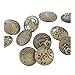 HOUSWEETY 30PCs Buttons Mixed Antique Bronze Color Round Shape Flower Pattern Engraved Metal Buttons for DIY Crafts Sewing Decorations