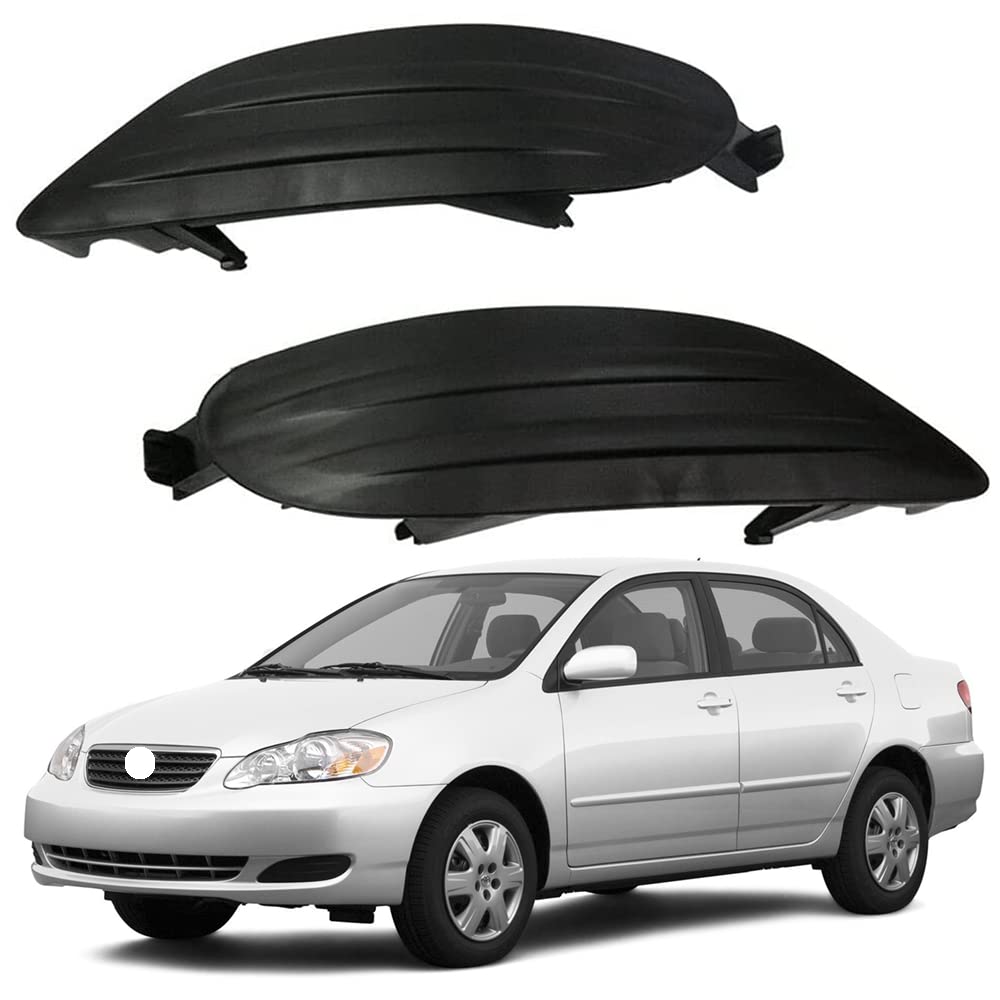 Photo 1 of Prefer Warehouse Pair of Front Fog Light Lamp Covers Trim Bezel RH LH Compatible with Toyota Corolla 2005-2008 & Camry 2002-2004 & Solara 2002-2003 Replaces TO1039107 TO1038107 5212702170 5212802200