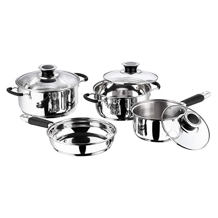 Vinod Stainless Steel Induction Friendly Master Chef Cookware Set- 4 Pieces