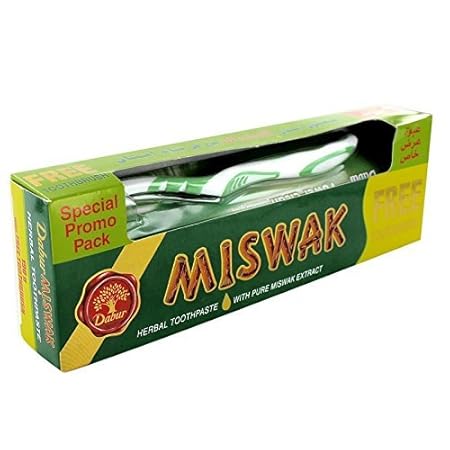 ZAHNPASTA SIWAK MISWAK DABUR Großes Format 190G + ZAHNBÜRSTE PACK PROMOTION