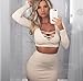 Ecowish Women's Crop Top Skirt Two Piece Outfit Bodycon Bandage Club Dress