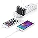 Quick Charge 2.0, Poweradd 40W 4-Port USB Wall Charger with Quick Charge 2.0 Output, PowerPort 4 USB Adapter with Foldable Plug for iPhone SE / 6s / 6 / 6 Plus, iPad Air 2 / Pro, Samsung Galaxy S7 / S6, Note 5, LG G5 and More