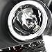 Spec-D Tuning 2LHP-RAM02JM-TM Dodge Ram Black Led Halo Projector Head Lights