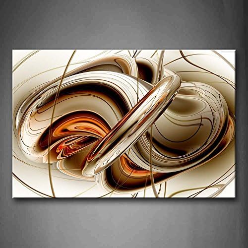 First Wall Art Abstract Orange White Lines Wall Art Painting The Picture Print On Canvas Abstract Pictures For Home Decor Decoration Gift