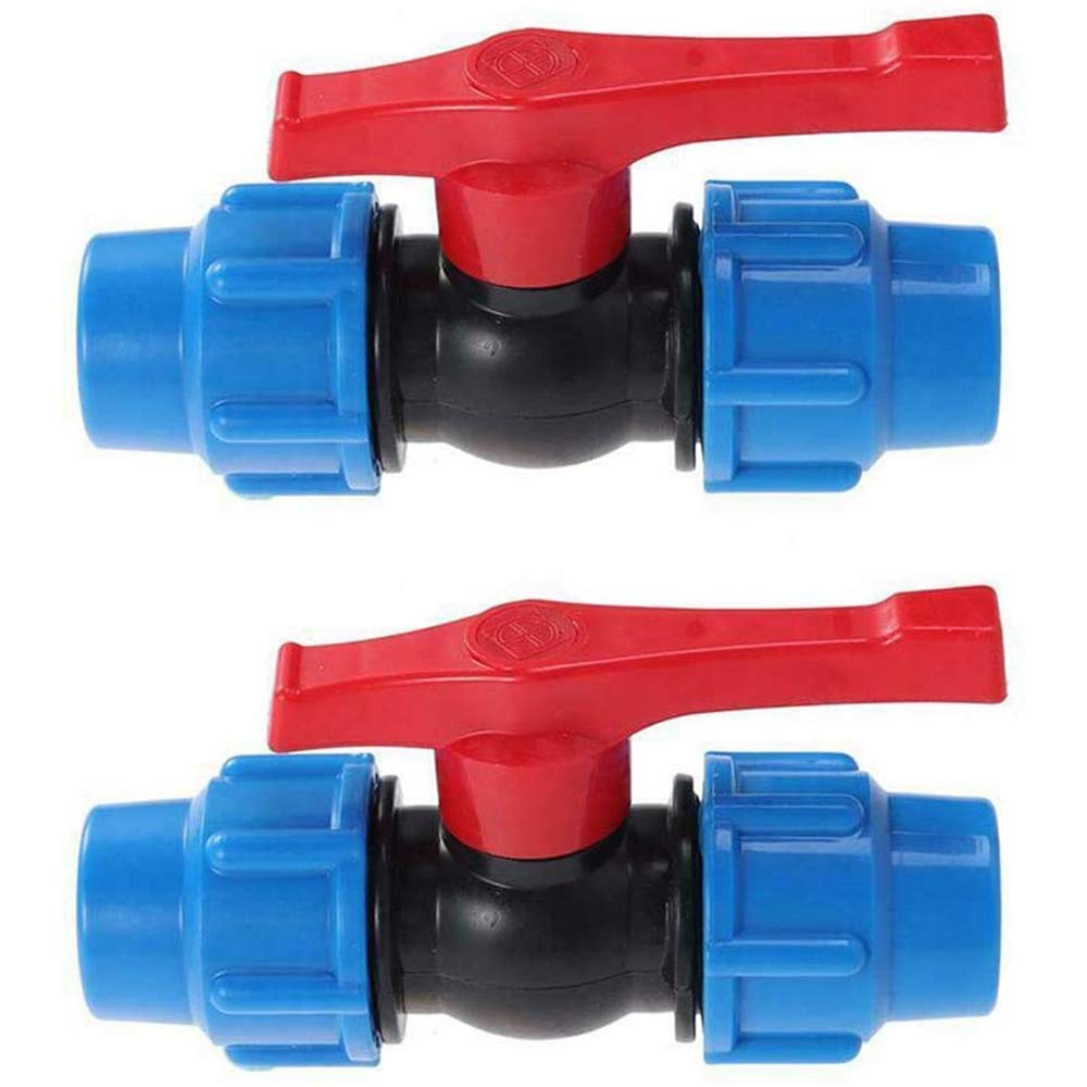 20mm Ball Valves Stop Tap Valve Plastic Pipe Connector Clamp Connector for HDPE Water Adaptor