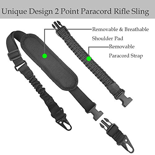 550 Paracord Rifle Sling 2 Point Sling Adjustable Gun Strap Traditional