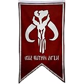 Red Mandalorian Flag White 30x50inches