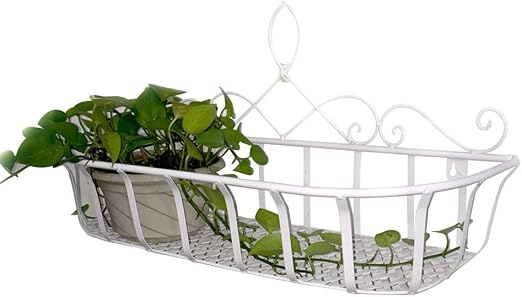 Jardinería Hierro Colgante De Pared De La Maceta Del Rack Balcón ...