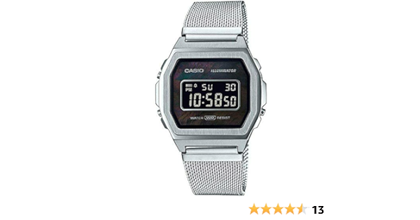 Casio A1000M-1BVT Vintage Iconic Stainless Steel Mesh Band Alarm  Chronograph Digital Watch : Amazon.ca: Clothing, Shoes \u0026 Accessories