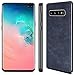 Samsung Galaxy S10 Plus Case, Salawat Slim PU Leather Vintage Shockproof Phone Case Cover Lightweight Premium Soft TPU Bumper Hard PC Hybrid Protective Case for Samsung Galaxy S10 Plus (Blue)