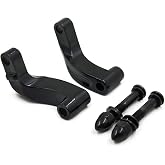 HASkulle Motorcycle Mirror Extenders Mirror Relocation Extension Adapter Kit Compatible with Harley Davidson Heritage Flstc Fxcwc Super Glide Fxdc Wide, Black