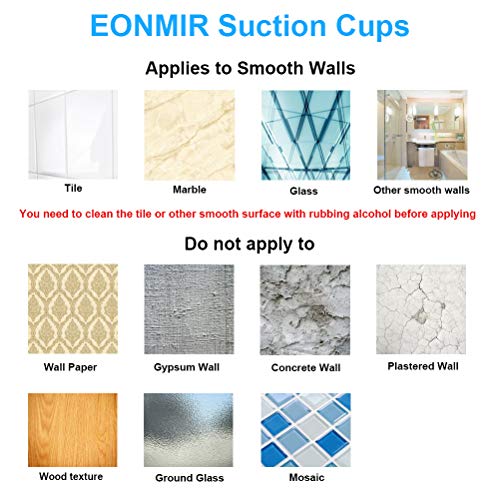 EONMIR 8Pcs Bathroom Shower Caddy Connectors Suction Cups
