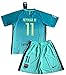 Neymar Jr. #11 FC Barcelona 2016-2017 Champions League 3rd Jersey with Shorts for Kids