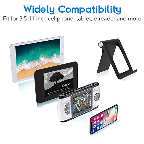 Alimu Cell Phone Stand Holder Desk Dock Compatible Phone X 8 7 6 Plus XS XR Max 6S 5,Pad Mini Pro Air, Samsung Galaxy S10 S9 S8 S7 Edge Plus S6, Smartphone Holder for Desktop Adjustable Foldable