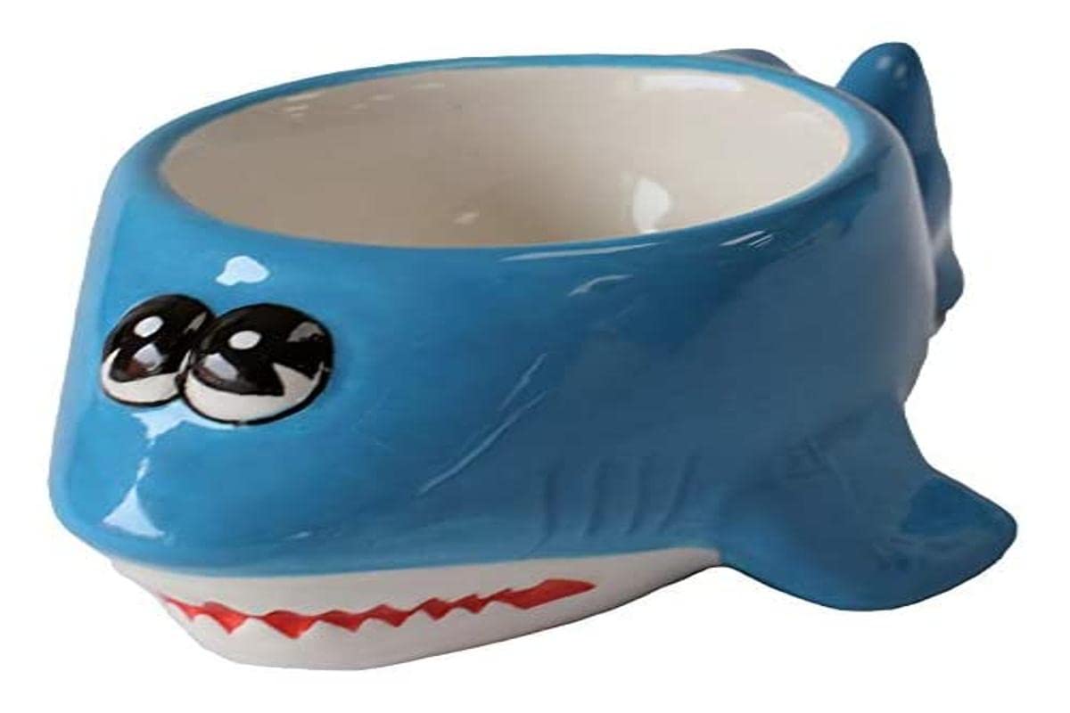 Crockery Critters Egg Cup from Deluxebase – Shark Ceramic Egg Holder, Cute Animal Shaped Boiled Egg Cups for Kids and Adults. Fun Novelty Gifts, Kitchen Decor and Tableware.
