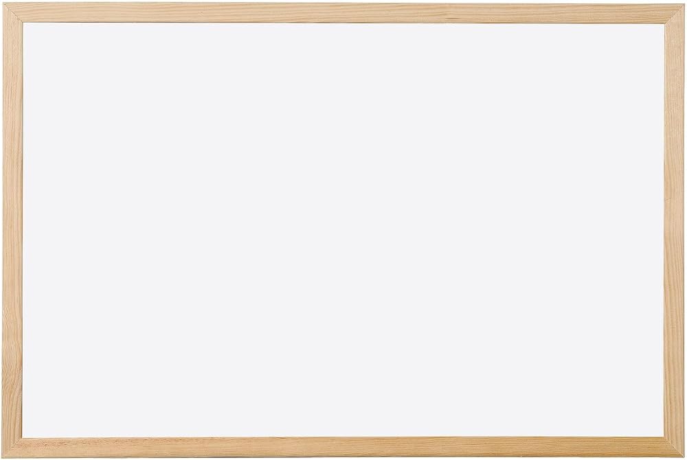 Q-Connect Wooden Frame Whiteboard 1200 x 900 mm Drywipe Board