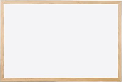 Q-Connect Wooden Frame Whiteboard 1200 x 900 mm Drywipe Board