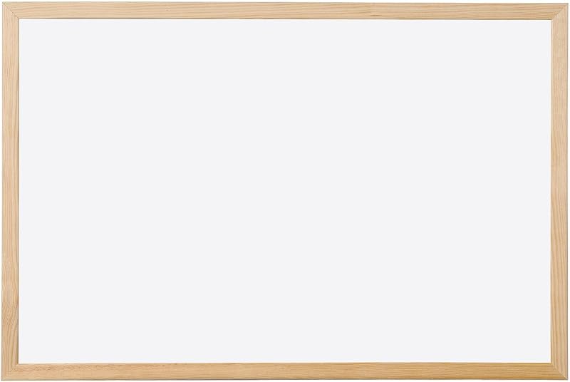 Q-Connect Wooden Frame Whiteboard 1200 x 900 mm Drywipe Board