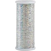 Superior Threads Glitter Shiny Metallic Sewing Thread for Embroidery Quilting and Decorative Stitching - 400 Yard Spool (Silver)