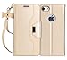 FYY Leather Case with Mirror for iPhone SE Case 2022 (3rd Gen)/iPhone SE Case 2020 (2nd Gen)/iPhone 7 Case/iPhone 8 Case 4.7