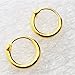 Tiny Hoop Earrings or Nose Rings, 18K Gold Over Silver, 8mm, Endless Hoops,Nose,Cartilage,Ears,Lips