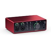Focusrite Scarlett 4i4 4th Gen USB-C Audio Interface | 4-In 4-Out, 2 Mic Preamps, 2 Hi-Z Inputs, 4 Line Inputs, MIDI In/Out, Auto Gain, Clip Safe, Air Modes, 24-Bit/192kHz