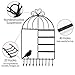 Earring and Necklace Holder Wall Mount Jewelry Display Bracelets Birdcage Organizer Hanger with 40 Holes 20 Hooks