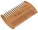 Mr Rugged Pocket Beard Comb - Wide and Fine Teeth Sides - Pear Wood Comb - Wooden Handmade Brushes Beard Oils & Balms To Promote Softer & Thicker Growth - Better for Beards Than Metal or Plastic